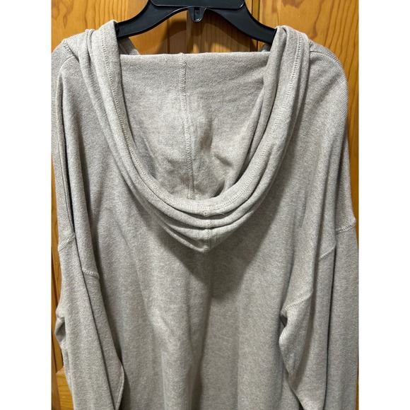 Hilary Radley Women XL EG Beige Knit Hoodie Casual Everyday Comfort Long Sleeve - Picture 4 of 4